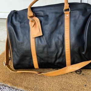 Real leather big travel bag